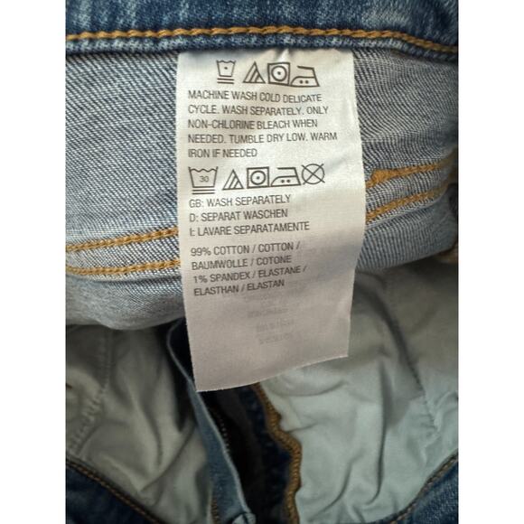 Candace Cameron Bure Denim Jean Shorts 20W Light Wash Rolled Hem Stretch NWT - Picture 11 of 11